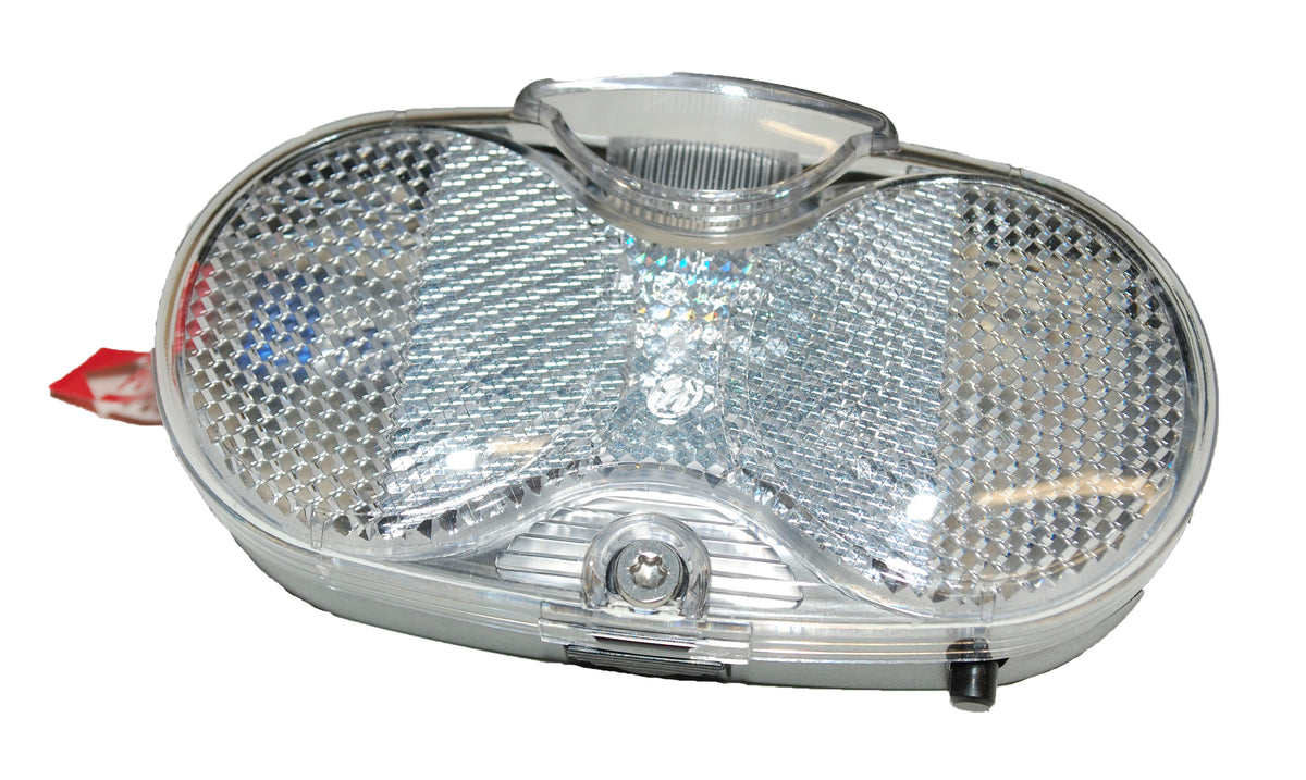 Framlampa herrmans twinle 2 dioder till korg inkl. batterier | SKU:0736106 | 0736106.jpg