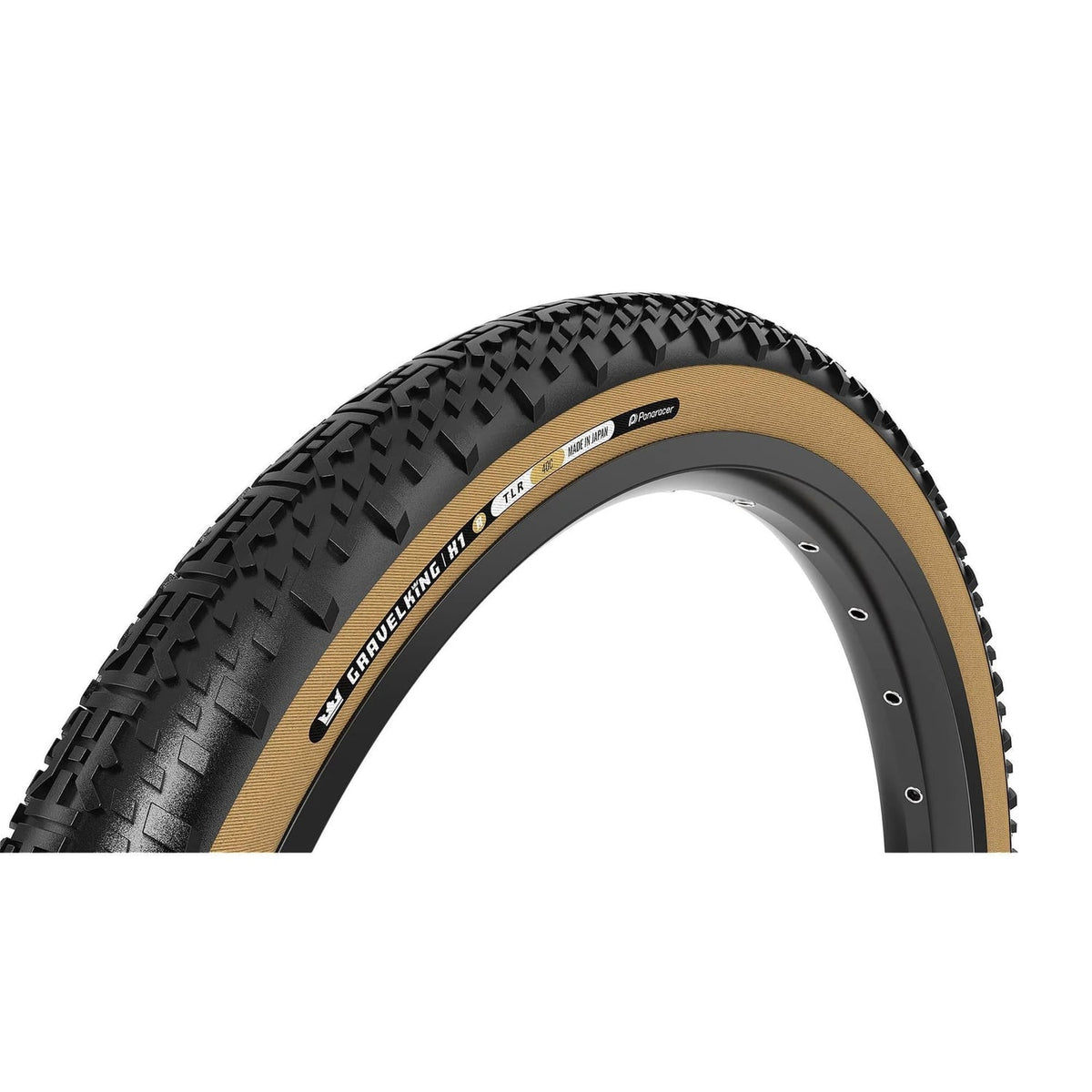 Panaracer GravelKing X1 R – vikbart graveldäck, 700 x 50C (svart/amber)