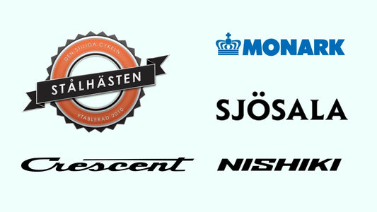 Cykelmärken hos Värnhems Cyklar i Malmö – Crescent, Monark, Batribike, Nishiki, Winther och fler
