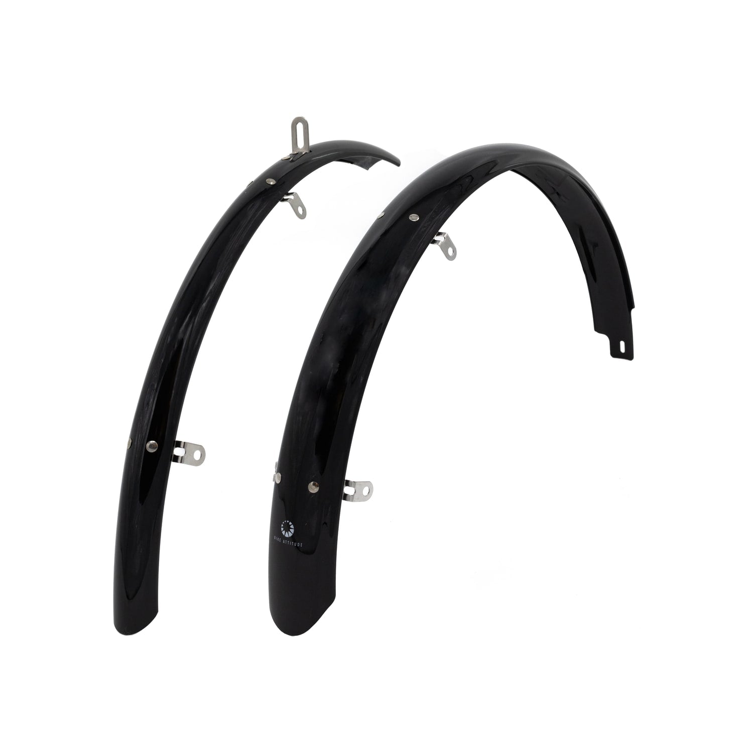Skærmsæt 700c 35 mm bike attitude sort rustfrit tilbehør/ stivere (25) | SKU:1101352 | 1101352.jpg