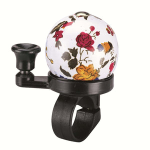 Ringklocka bike attitude 22,2-31,8mm blommor alu vit