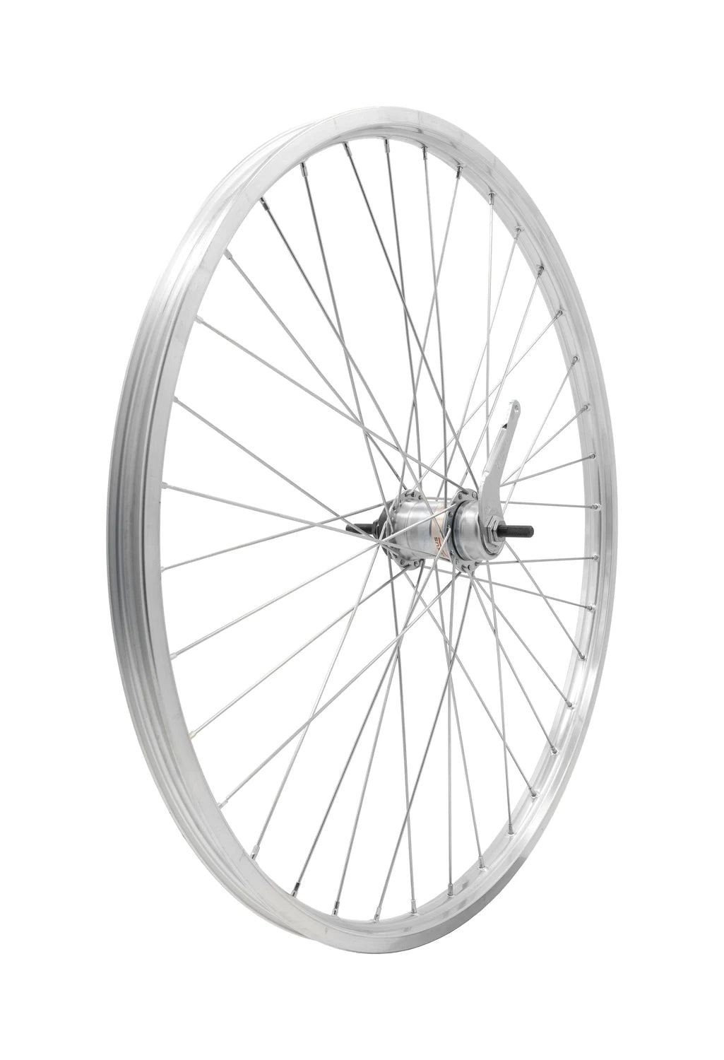 Bakhjul 28in ETRTO 635mm singlewall mutter 3v silver | SKU:25723336SS