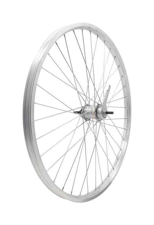Bakhjul 28in ETRTO 635mm singlewall mutter 3v silver | SKU:25723336SS