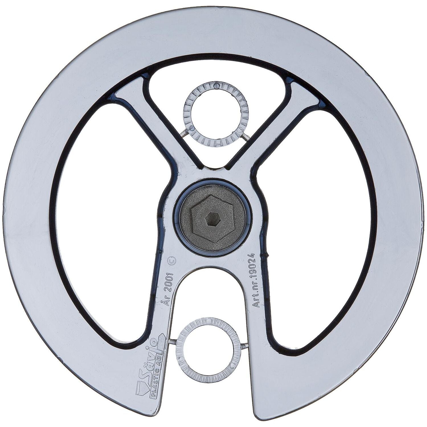 Kedjeskydd roterande 42-44t, spectra transparent passar de flesta vevpartier | SKU:C8300001 | C8300001.jpg