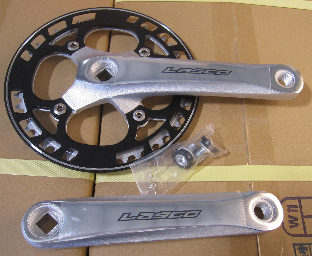 Vevparti lasco 42t 170mm till 110mm vevlager+8mm silver med svart disc | SKU:75917035 | 75917035.jpg