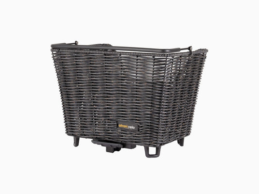 Atran Korg – Picknickkorg i plast, AVS-fäste, 24 L, max 10 kg (Svart)