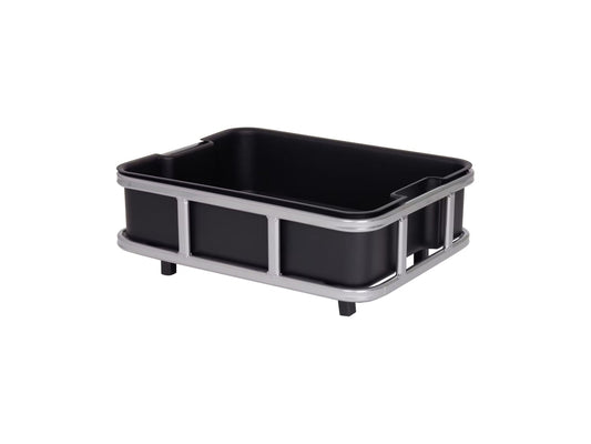 AtranVelo Cykelkorg – Bakery Crate AVS med plastinsats, 15 L, 10 kg (krom)